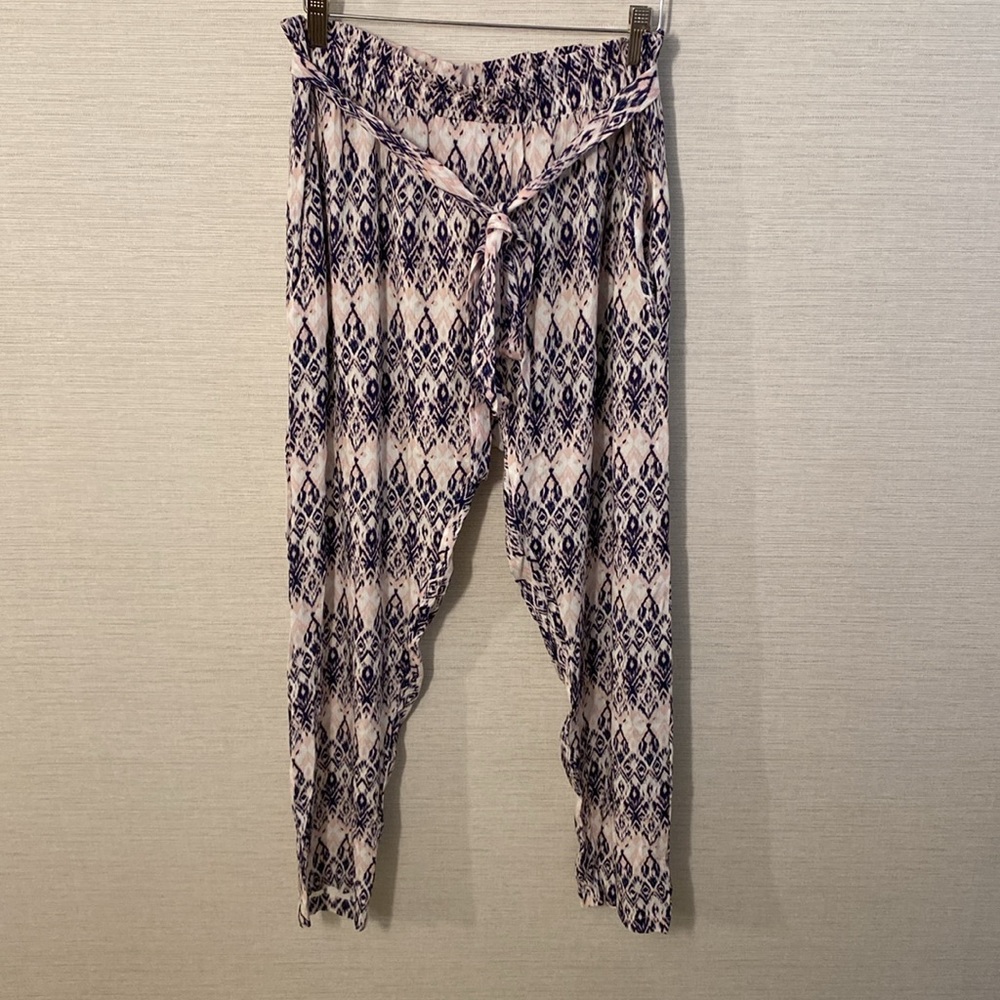 NWT Eberjey Hudson Lounge/Beach/Harem Pants in Ikat/Rumba
